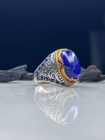 Blue Zircon Silver Ring #027 - Image 3