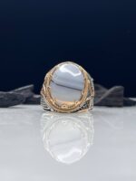 Yemeni Aqeeq Silver Ring #031 - Image 2