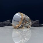 Yemeni Aqeeq Silver Ring #031