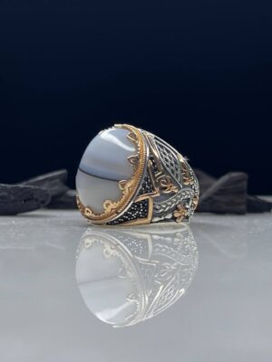 Yemeni Aqeeq Silver Ring
