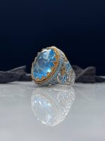 Aquamarine Silver Ring #032