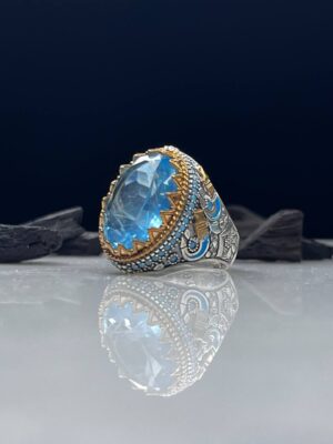 Aquamarine Silver Ring