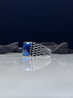 Blue Zircon Silver Ring #035 - Image 3