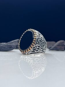 Black Onyx Silver Ring