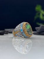 Mystic Topaz Stone Silver Ring #048 - Image 2