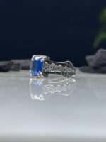 Blue Zircon Silver Ring #053 - Image 3