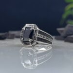 Zircon Stone Silver Ring #076