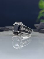 Zircon Stone Silver Ring #076