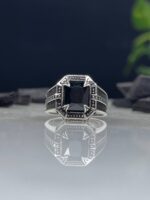 Zircon Stone Silver Ring #076 - Image 3
