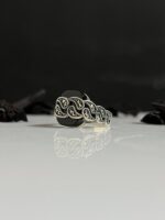Black Onyx Stone Silver Ring #095 - Image 3