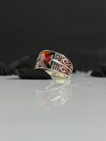 Red Zircon Stone Silver Stone #092 - Image 2