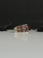 Red Zircon Stone Silver Stone #092 - Image 3
