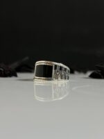 Black Mina Silver Ring #096 - Image 4