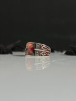 Red Zircon Stone Silver Stone #092 - Image 4