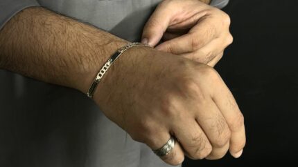 Turkish Silver Versace Link Bracelet #121