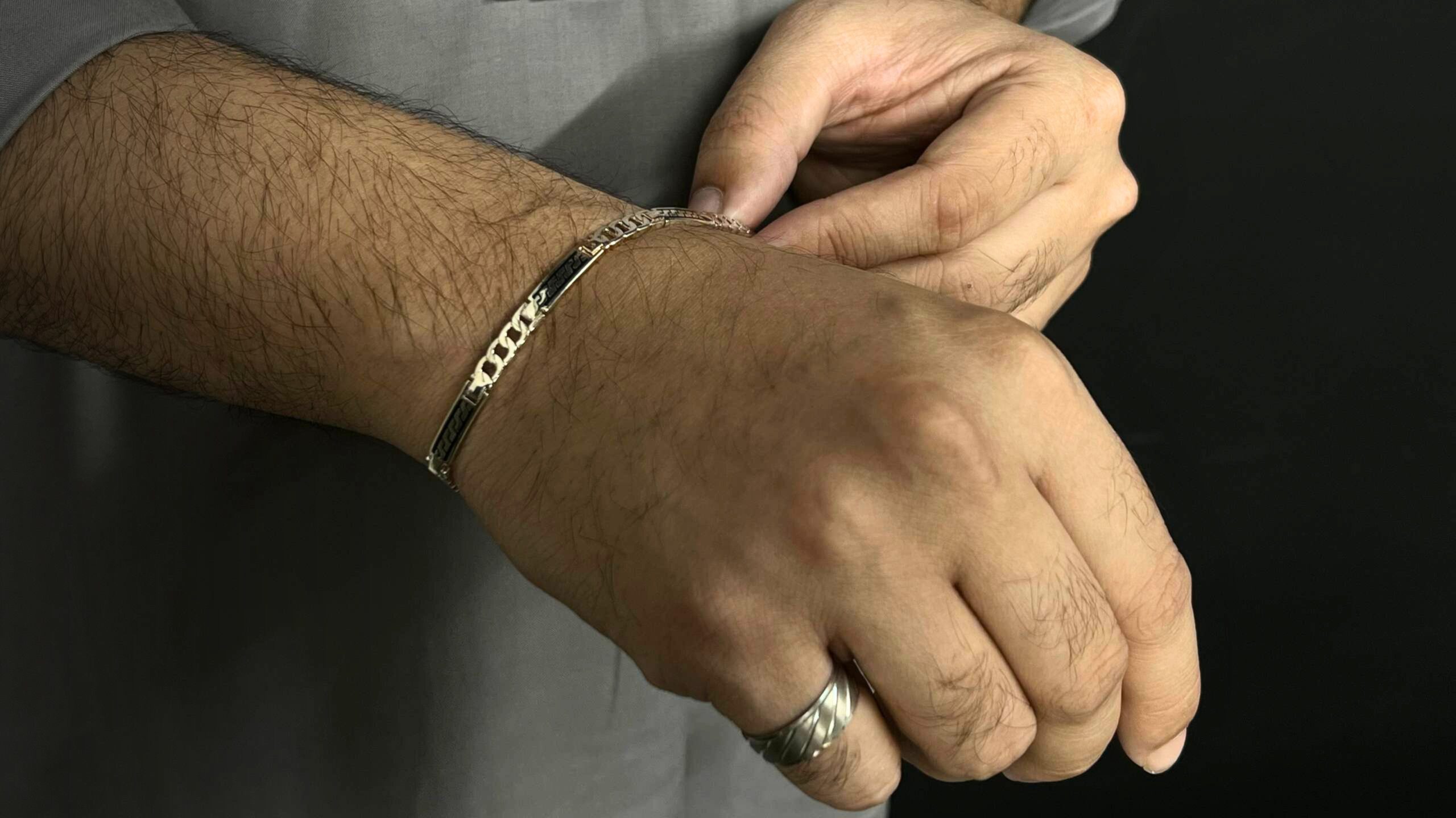 1 Turkish Silver Versace Link Bracelet #121 - Image 1