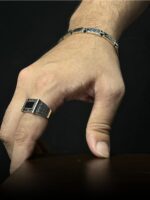 Turkish Silver Engraved Link Bracelet #118