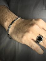 Turkish Silver Classic Link Silver Chain Bracelet #120