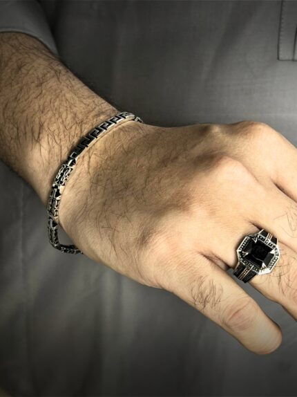 Turkish Silver Classic Link Silver Chain Bracelet #120