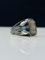 Bismillah Engraved 925 Silver Ring #126 - Image 4