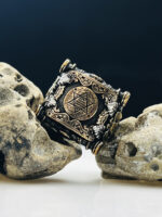 Star Of David With Seljuk Symbol 925 Silver Ring #128