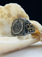 Arabic Calligraphy Silver Ring #138 - Image 3
