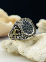 Arabic Calligraphy Silver Ring #138 - Image 4