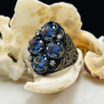 Mystic Topaz Stone Silver Ring #135