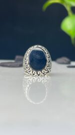 Black Onyx Stone Silver Ring #111 - Image 4