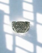 HEXAGONAL SHAPE SILVER RING #151 - Image 2