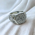 HEXAGONAL SHAPE SILVER RING #151