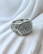 HEXAGONAL SHAPE SILVER RING #151