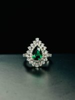 Mahidevran Sultan ZIRCON STONE Silver Ring #168 - Image 4