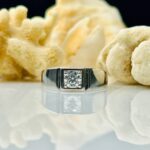 WHITE ZIRCON STONE 925 SILVER  RING #167