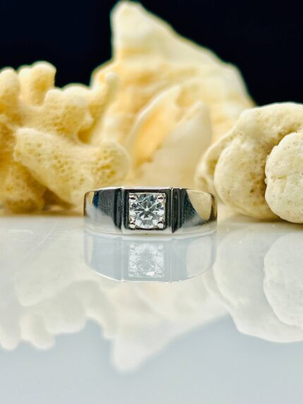 WHITE ZIRCON STONE 925 SILVER  RING #167