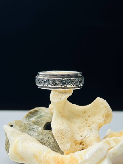 Mayan Maze Silver Ring #163