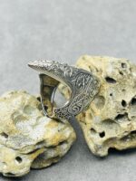 EXCLUSIVE DESIGN THUMB FINGER TURKISH SILVER RING #159 - Image 3