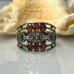 Copper Gateway Zircon Stone Silver Ring #180
