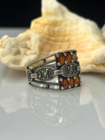 Copper Gateway Zircon Stone Silver Ring #180 - Image 3