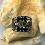 Midnight Gateway Zircon Stone Silver Ring #181