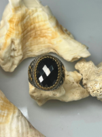 The Crimson Dagger Black Zircon Silver Ring #172 - Image 2