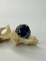 Poseidon's Crown Blue Zircon Silver Ring #198 - Image 3