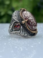 ROYAL AQEEQ STONE SILVER RING #207 - Image 2