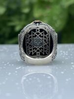 ROYAL AQEEQ STONE SILVER RING #207 - Image 4