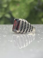 RED ZIRCON 925 SILVER RING #222 - Image 4