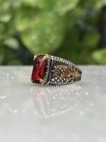 RED MOON 925 SILVER RING #223
