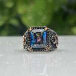 MOON GRID 925 SILVER RING #224
