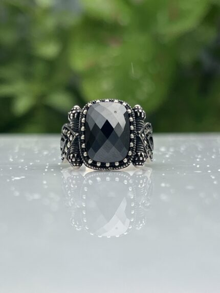 BLACK SIGNET 925 SILVER RING #225