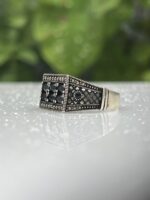 BLACK ZIRCON 925 SILVER RING #218 - Image 2