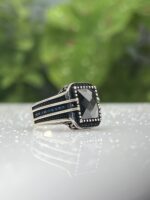 BLACK ZIRCON 925 SILVER RING #217 - Image 3
